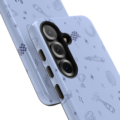 Blue Doodle "Simply Lovely" F1 Phone Case Design