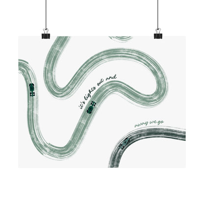 Green F1 Matte Horizontal Poster | US SIZING