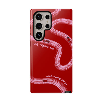 Red and Pink Lights Out F1 Phone Case Design, Trendy F1 Gift, Formula 1 Gift, Cute F1 Phone Case, Unique Formula One Phone Case