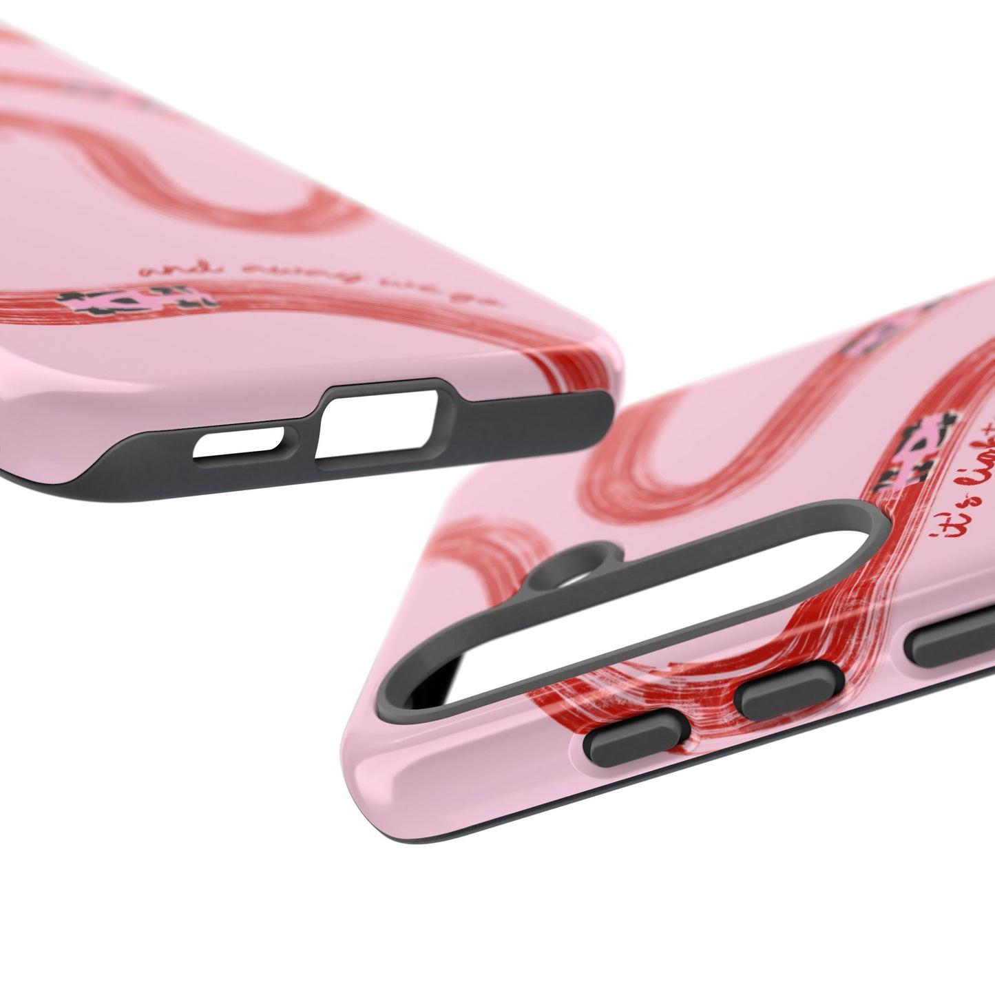 F1 Phone Case Pink and Red Painted "its lights out and away we go", Trendy F1 Gift, Formula 1 Gift, Cute F1 Phone Case, Unique Phone Case