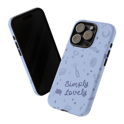 Blue Doodle "Simply Lovely" F1 Phone Case Design