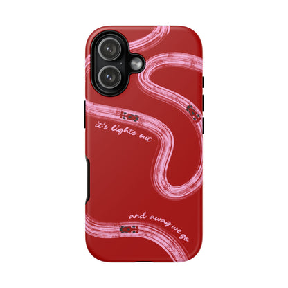 Red and Pink Lights Out F1 Phone Case Design, Trendy F1 Gift, Formula 1 Gift, Cute F1 Phone Case, Unique Formula One Phone Case