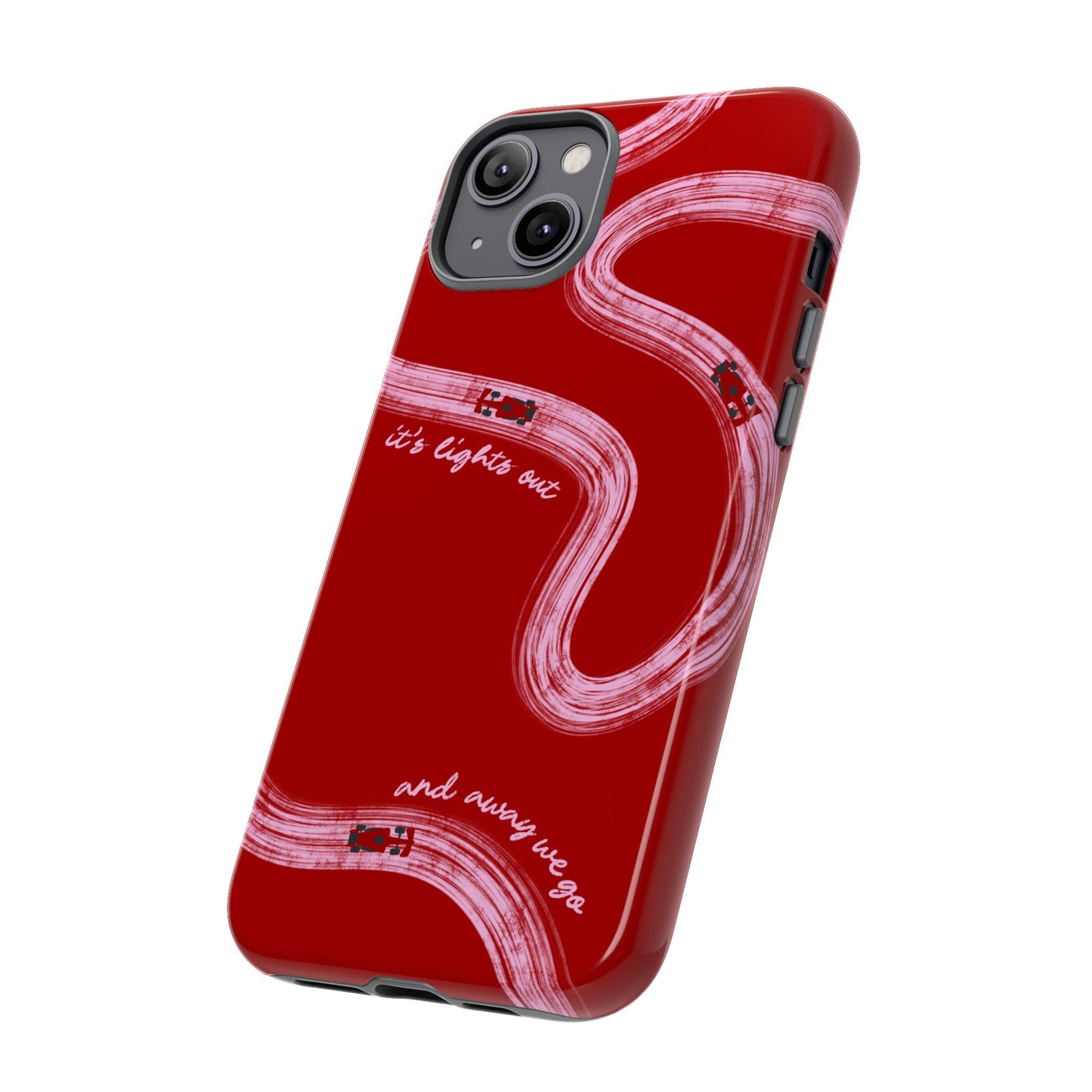 Red and Pink Lights Out F1 Phone Case Design, Trendy F1 Gift, Formula 1 Gift, Cute F1 Phone Case, Unique Formula One Phone Case
