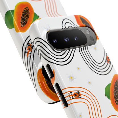 F1 McLaren and Papaya Phone Case , Trendy F1 Gift, Formula 1 Gift, Cute Fruit F1 Phone Case, Unique Phone Case