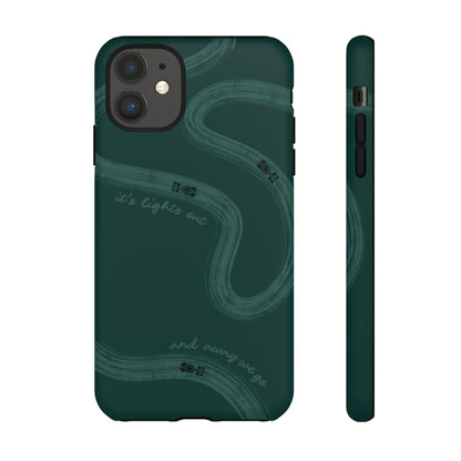F1 Phone Case Monochrome Green Painted "its lights out and away we go", Trendy F1 Gift, Formula 1 Gift, Cute F1 Phone Case, Phone Case