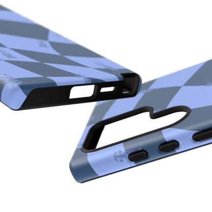 F1 Phone Case Blue Checkerboard Design, Trendy F1 Gift, Formula 1 Gift, Cute F1 Phone Case, Unique Formula One Phone Case