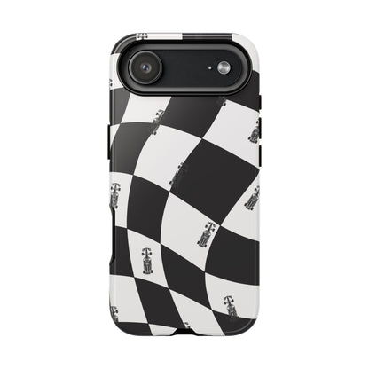 F1 Phone Case Black and White Checkered Design, Trendy F1 Gift, Formula 1 Gift, Cute F1 Phone Case, Unique Formula One Phone Case