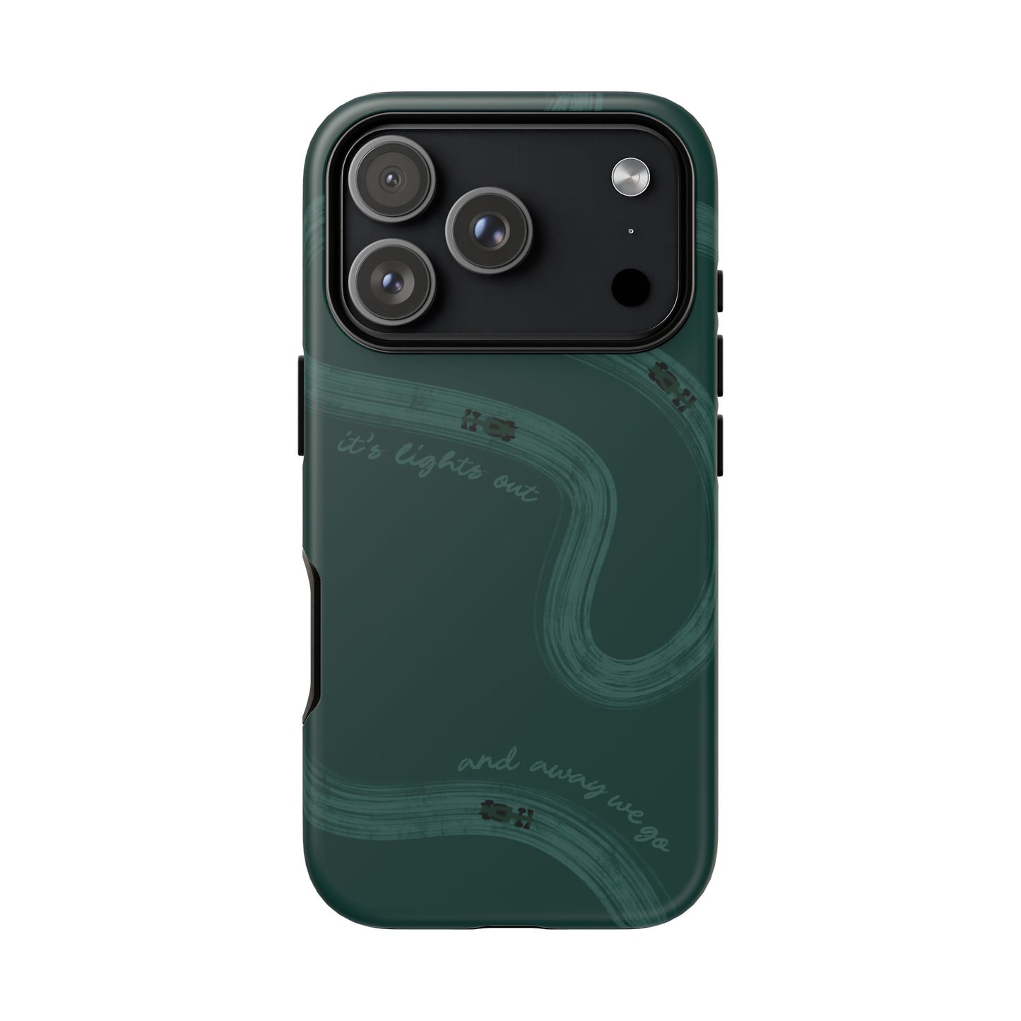 F1 Phone Case Monochrome Green Painted "its lights out and away we go", Trendy F1 Gift, Formula 1 Gift, Cute F1 Phone Case, Phone Case