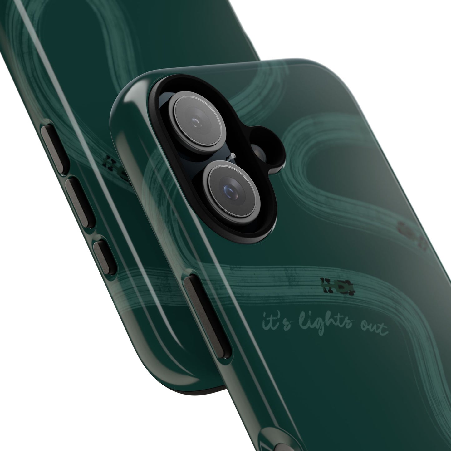 F1 Phone Case Monochrome Green Painted "its lights out and away we go", Trendy F1 Gift, Formula 1 Gift, Cute F1 Phone Case, Phone Case