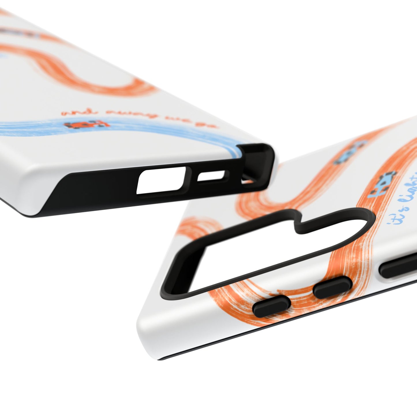 McLaren F1 Phone Case Orange and Blue Painted "its lights out and away we go", Trendy F1 Gift, Formula 1 Gift, Cute F1 Phone Case