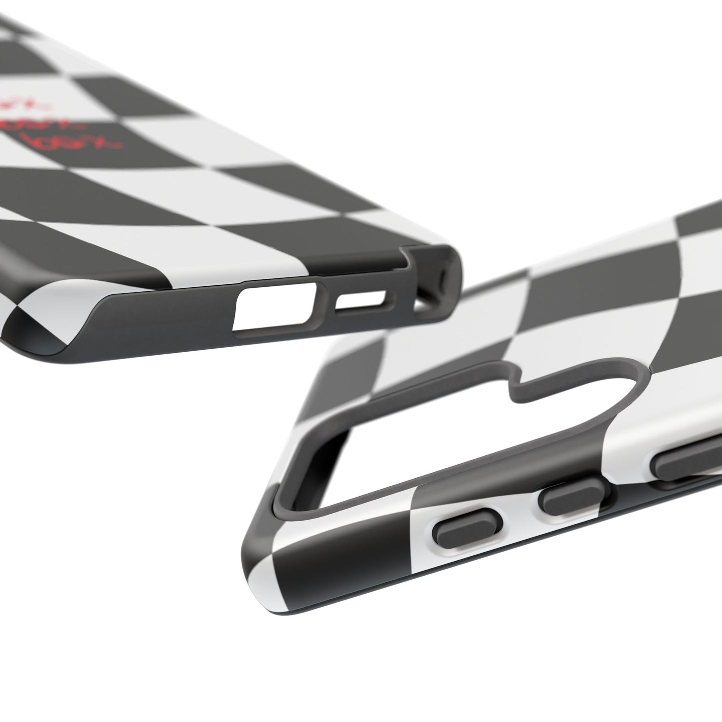 Black and Red Checkered F1 Phone Case, Box Box Box F1 Phone Case
