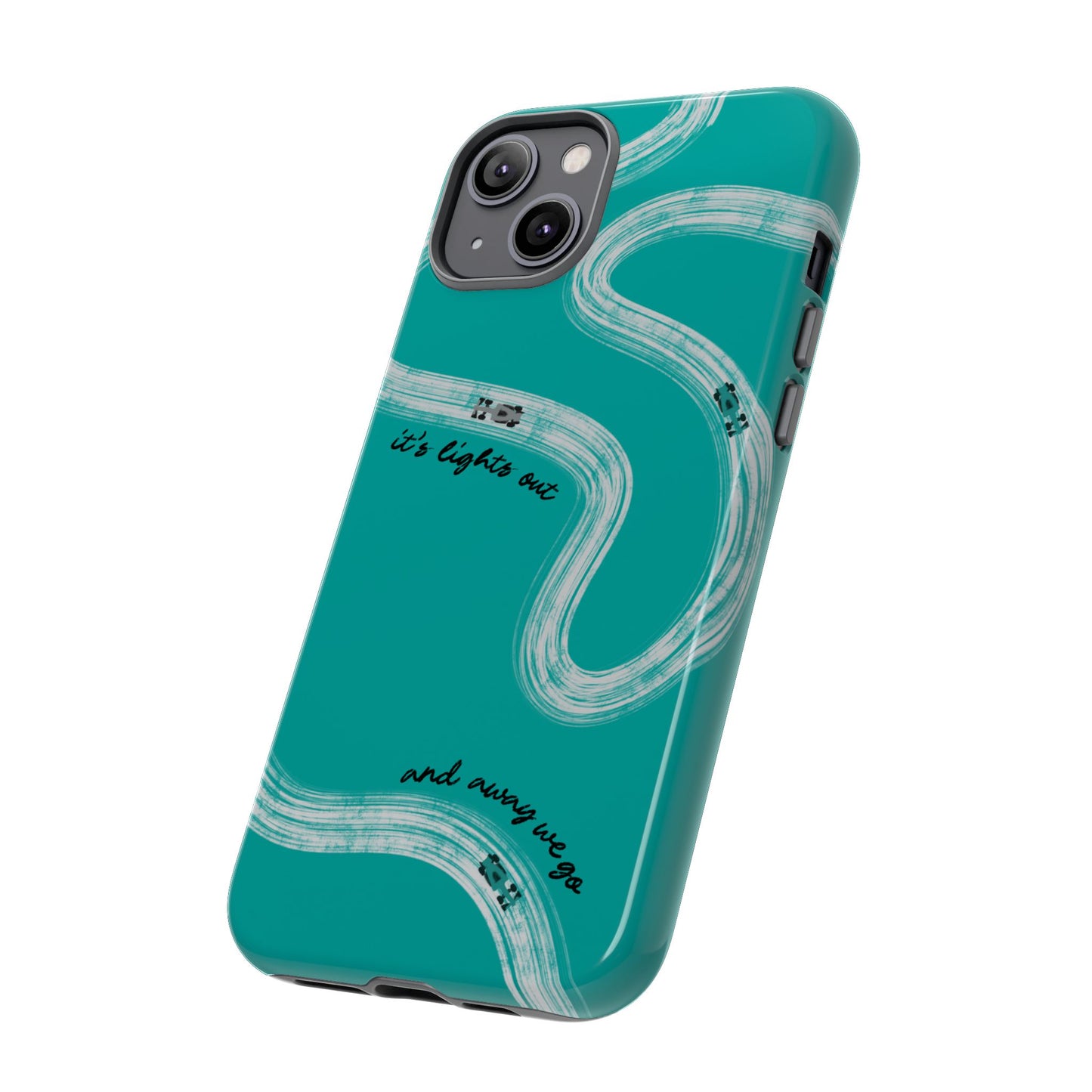 Mercedes F1 Phone Case Painted "its lights out and away we go", Trendy F1 Gift, Formula 1 Gift, Cute F1 Phone Case