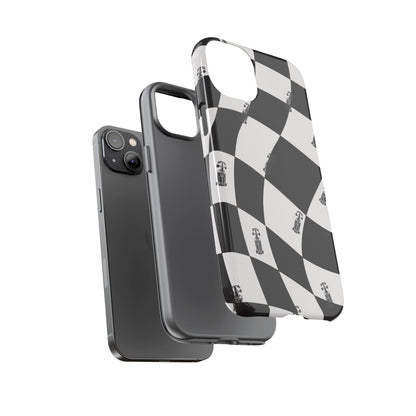 F1 Phone Case Black and White Checkered Design, Trendy F1 Gift, Formula 1 Gift, Cute F1 Phone Case, Unique Formula One Phone Case