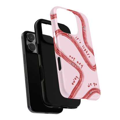 Pink and Red Lights Out F1 Phone Case Design, Trendy F1 Gift, Formula 1 Gift, Cute F1 Phone Case, Unique Formula One Phone Case