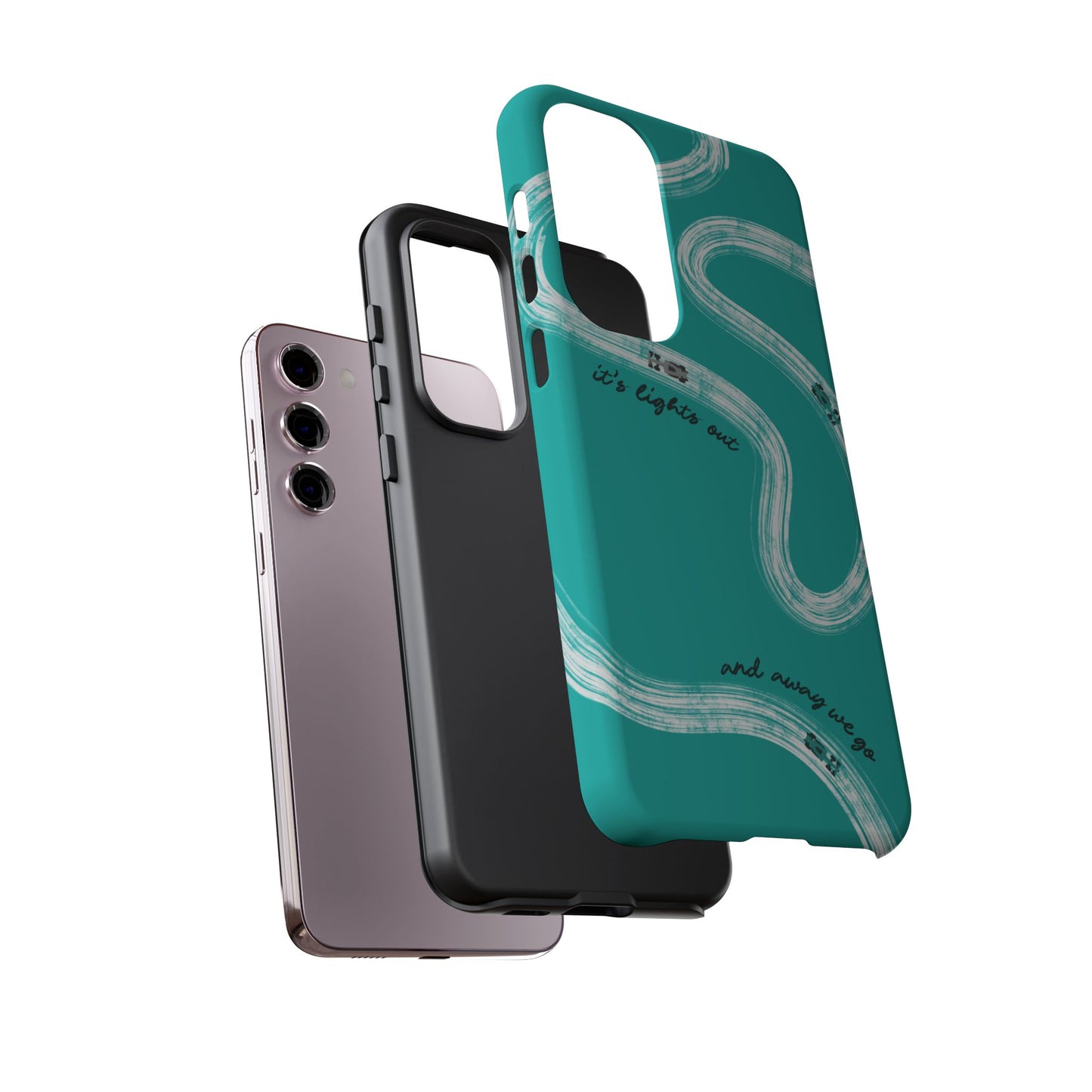 Mercedes F1 Phone Case Painted "its lights out and away we go", Trendy F1 Gift, Formula 1 Gift, Cute F1 Phone Case