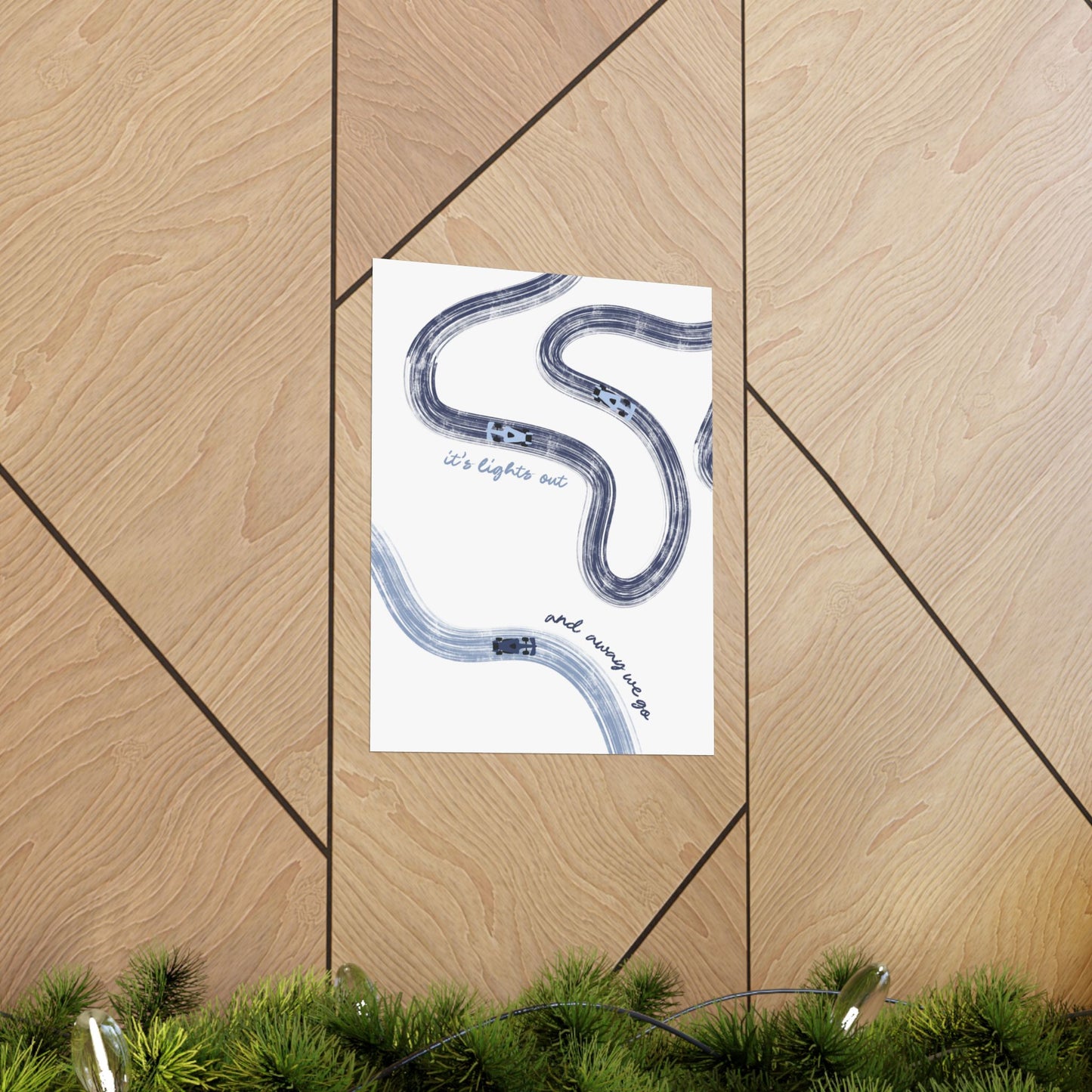 Blue F1 Matte Vertical Poster | F1 Giclée Art Print (US SIZING)