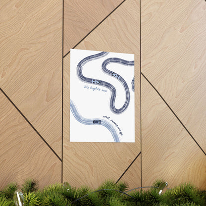 Blue F1 Matte Vertical Poster | F1 Giclée Art Print (US SIZING)