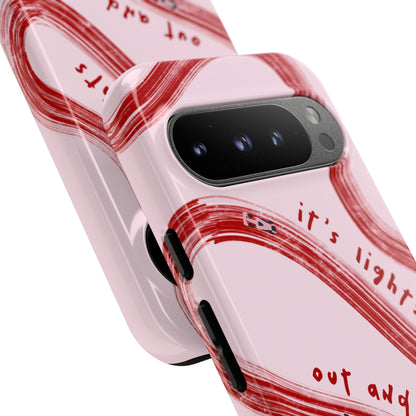 Pink and Red Lights Out F1 Phone Case Design, Trendy F1 Gift, Formula 1 Gift, Cute F1 Phone Case, Unique Formula One Phone Case