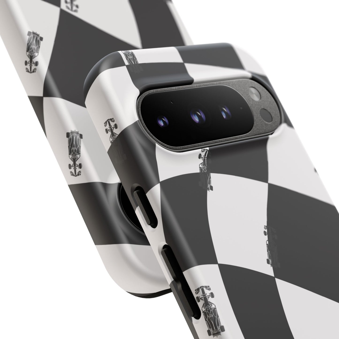 F1 Phone Case Black and White Checkered Design, Trendy F1 Gift, Formula 1 Gift, Cute F1 Phone Case, Unique Formula One Phone Case