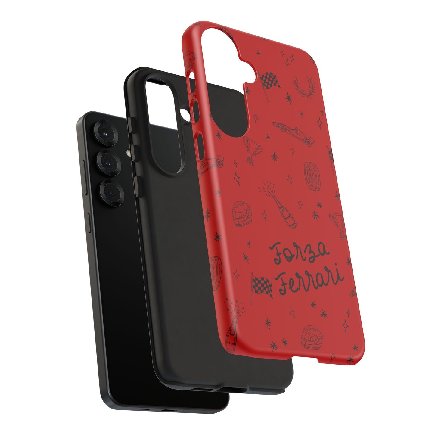 F1 Ferrari Racing Doodle "Forza Ferrari" F1 Phone Case Design