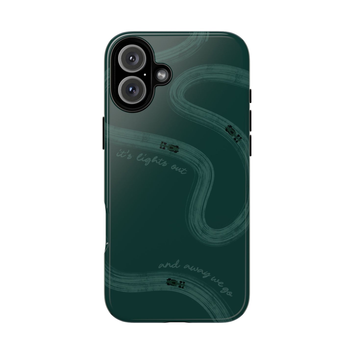 F1 Phone Case Monochrome Green Painted "its lights out and away we go", Trendy F1 Gift, Formula 1 Gift, Cute F1 Phone Case, Phone Case