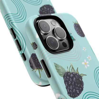 Teal F1 Mercedes and Blackberries Phone Case , Trendy F1 Gift, Formula 1 Gift, Cute Fruit F1 Phone Case, Unique Phone Case