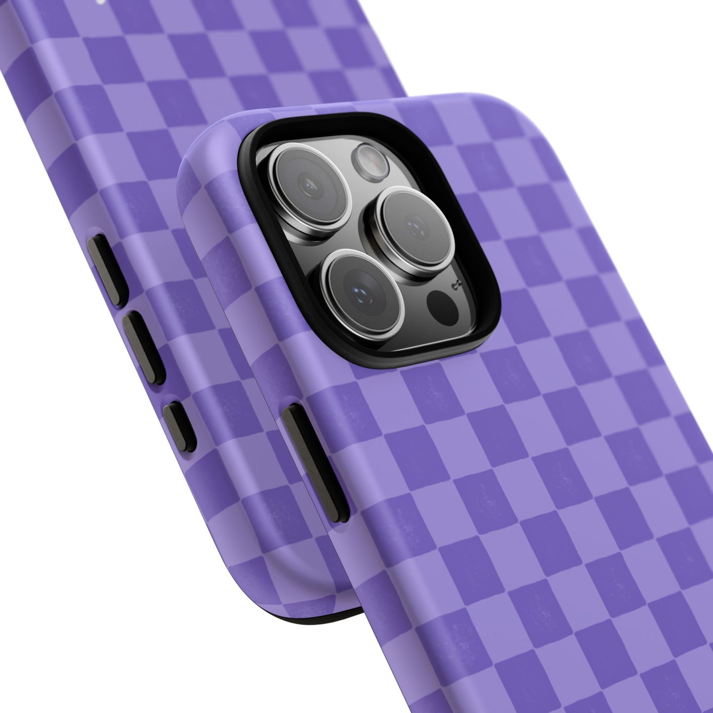 Simply Lovely Purple Checkered F1 Phone Case Design, Trendy F1 Gift, Formula 1 Gift, Cute F1 Phone Case