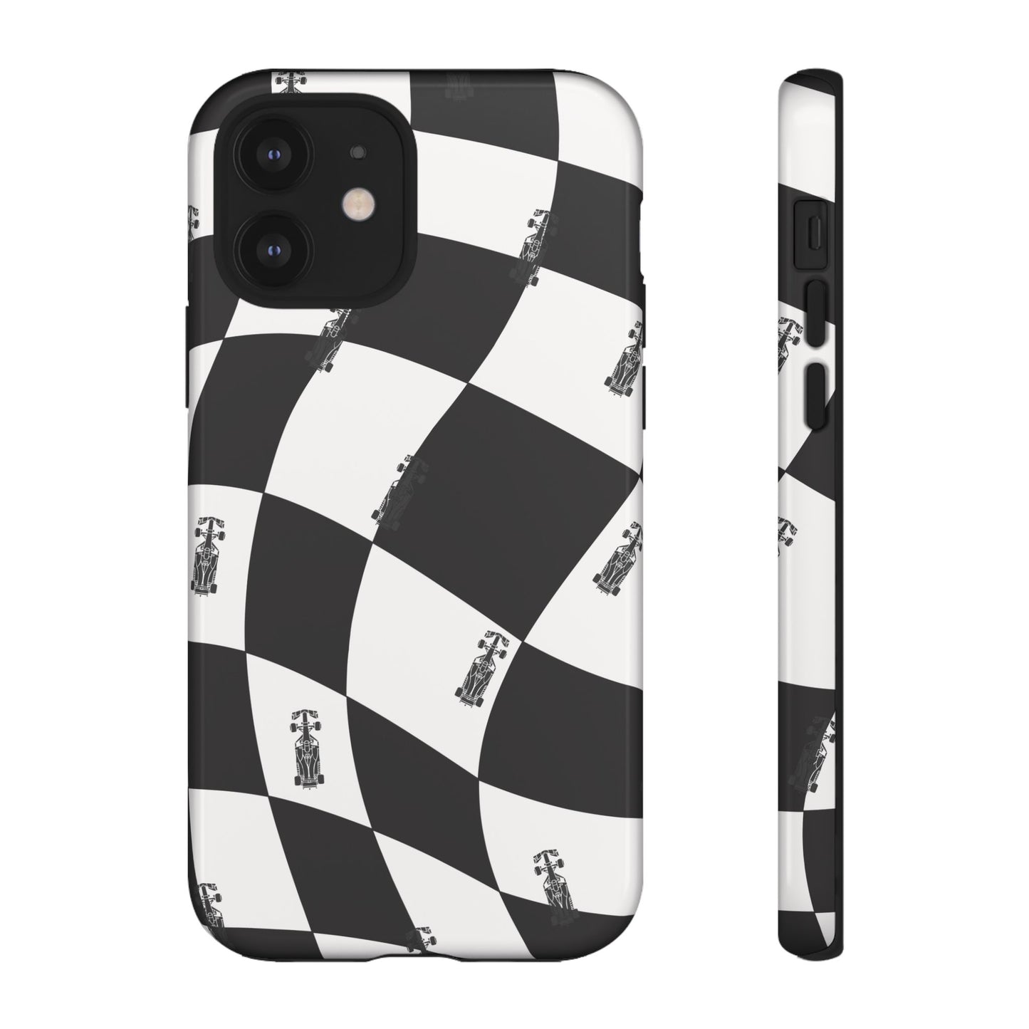 F1 Phone Case Black and White Checkered Design, Trendy F1 Gift, Formula 1 Gift, Cute F1 Phone Case, Unique Formula One Phone Case