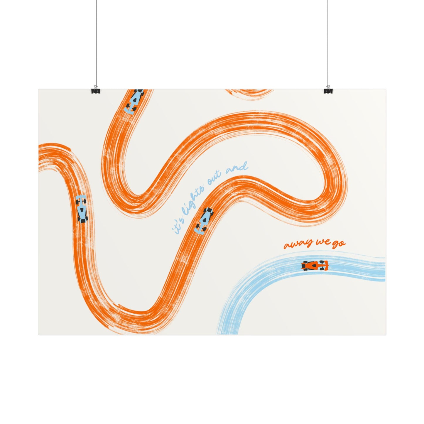 Horizontal McLaren F1 Abstract Art Poster | Minimalist F1 Art - EU Sizing (Physical Print)
