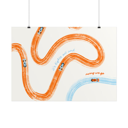 Horizontal McLaren F1 Abstract Art Poster | Minimalist F1 Art - EU Sizing (Physical Print)