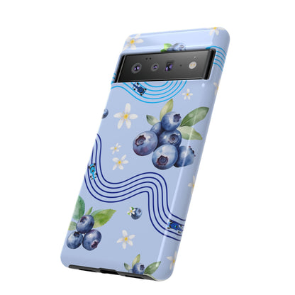 Blue F1 Williams and Blueberries Phone Case, Trendy F1 Gift, Formula 1 Gift, Cute Fruit F1 Phone Case, Unique Phone Case