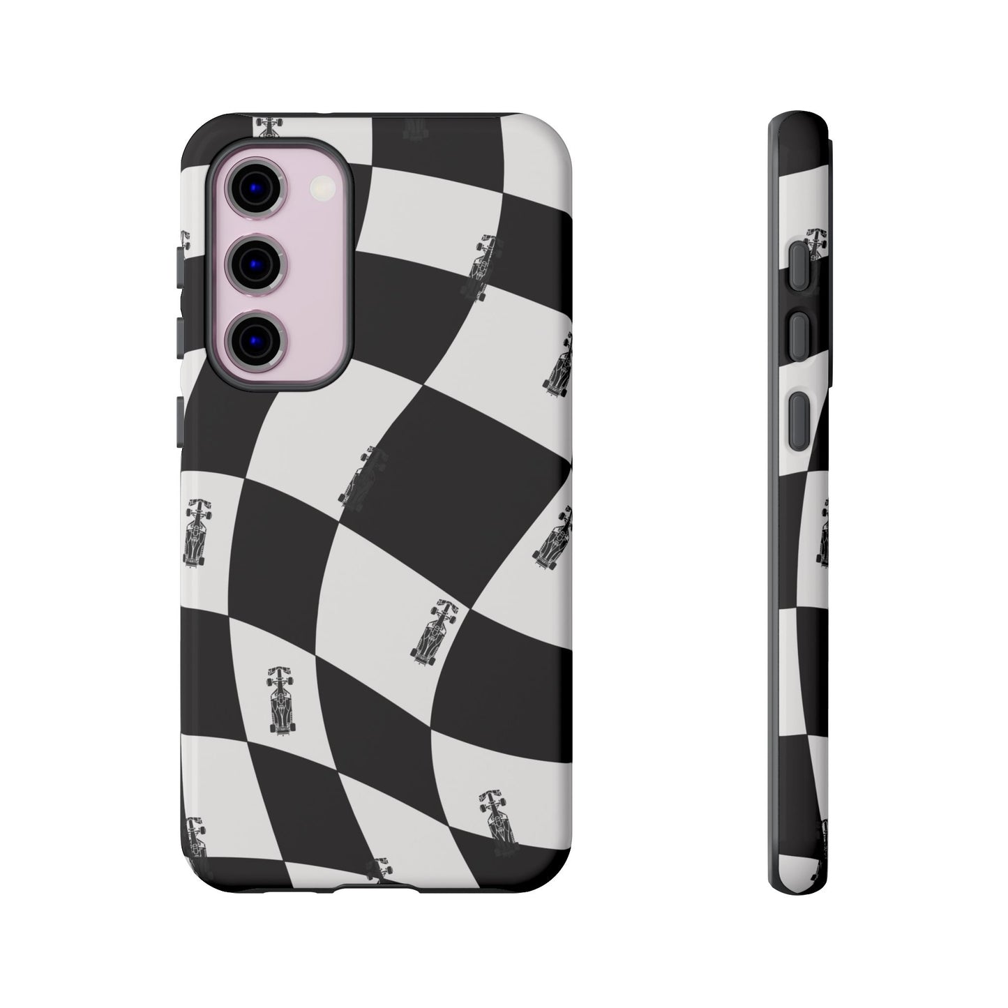 F1 Phone Case Black and White Checkered Design, Trendy F1 Gift, Formula 1 Gift, Cute F1 Phone Case, Unique Formula One Phone Case
