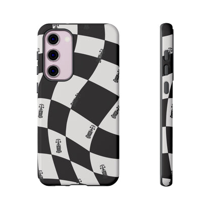 F1 Phone Case Black and White Checkered Design, Trendy F1 Gift, Formula 1 Gift, Cute F1 Phone Case, Unique Formula One Phone Case