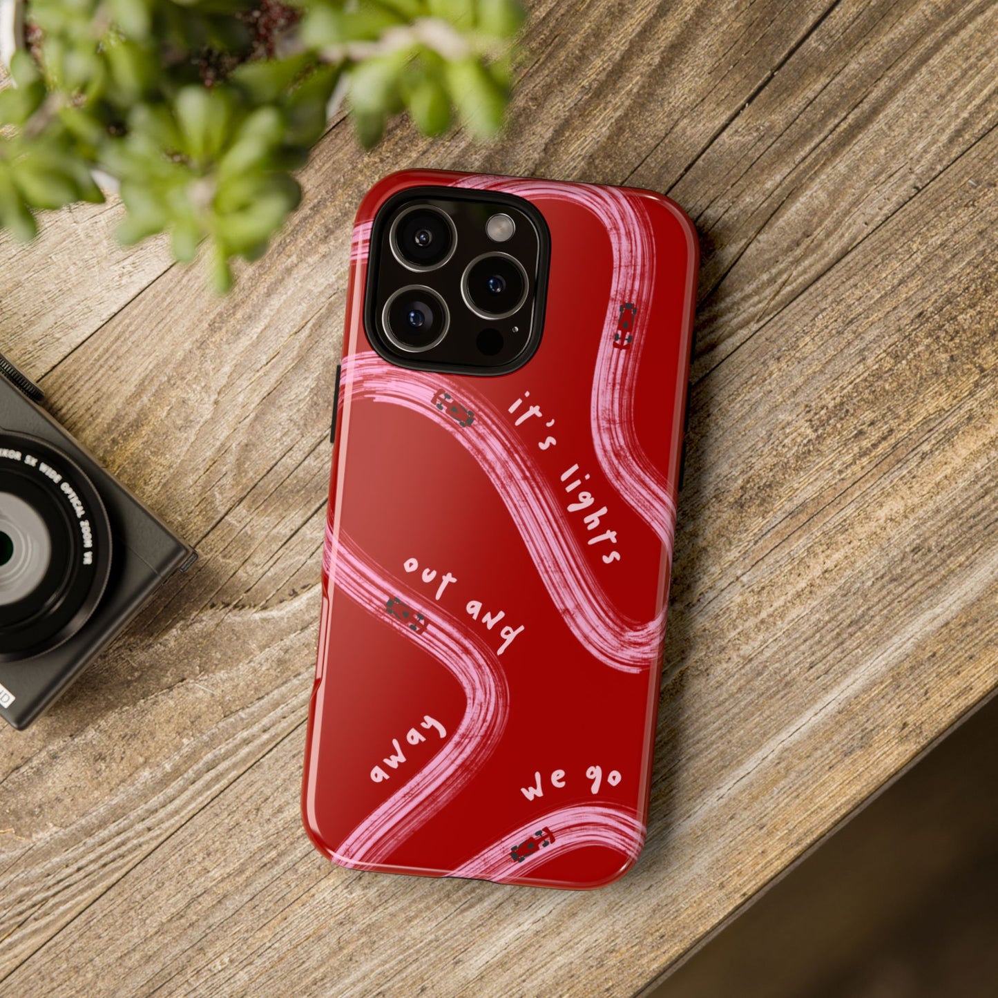 Red and Pink Lights Out F1 Phone Case Design, Trendy F1 Gift, Formula 1 Gift, Cute F1 Phone Case, Unique Formula One Phone Case