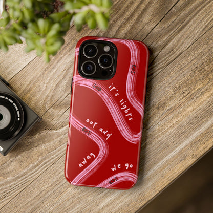 Red and Pink Lights Out F1 Phone Case Design, Trendy F1 Gift, Formula 1 Gift, Cute F1 Phone Case, Unique Formula One Phone Case
