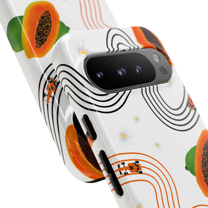 F1 McLaren and Papaya Phone Case , Trendy F1 Gift, Formula 1 Gift, Cute Fruit F1 Phone Case, Unique Phone Case