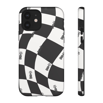 F1 Phone Case Black and White Checkered Design, Trendy F1 Gift, Formula 1 Gift, Cute F1 Phone Case, Unique Formula One Phone Case