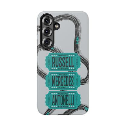 Mercedes F1 Phone Case Painted Ticket Stubs, Trendy F1 Gift, Formula 1 Gift, Cute F1 Phone Case