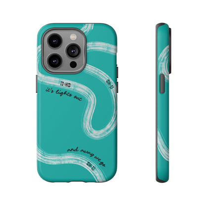Mercedes F1 Phone Case Painted "its lights out and away we go", Trendy F1 Gift, Formula 1 Gift, Cute F1 Phone Case