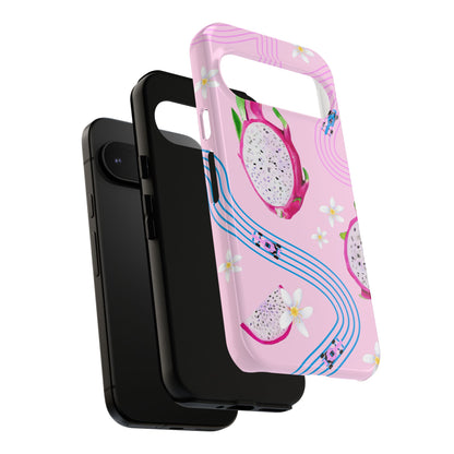Pink F1 Alpine and Dragonfruit Phone Case, Trendy F1 Gift, Formula 1 Gift, Cute Fruit F1 Phone Case, Unique Phone Case