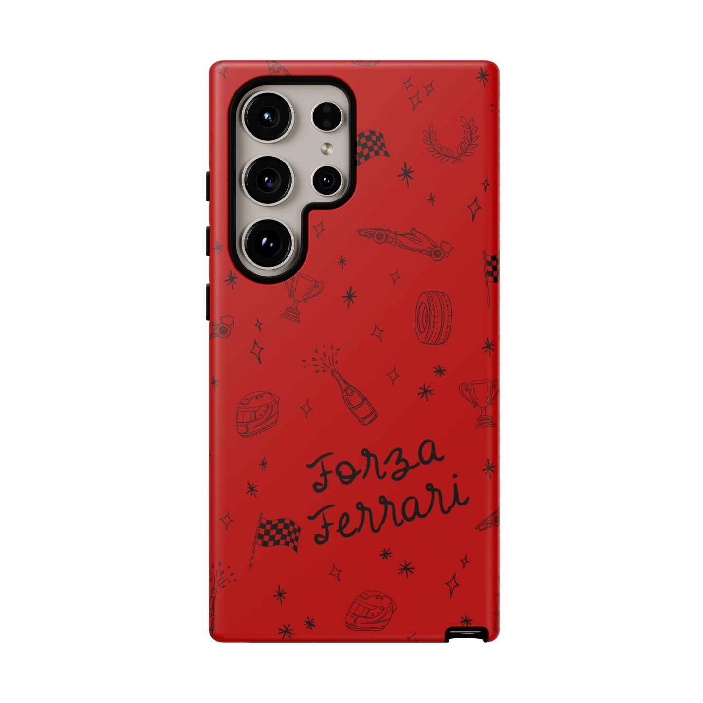 F1 Ferrari Racing Doodle "Forza Ferrari" F1 Phone Case Design