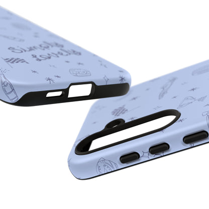 Blue Doodle "Simply Lovely" F1 Phone Case Design