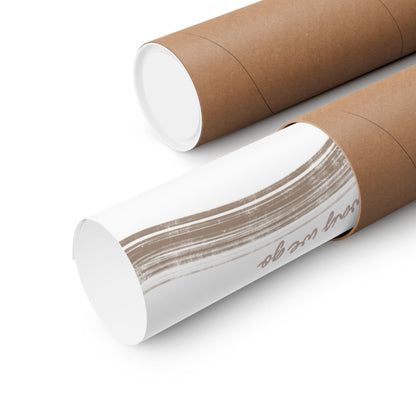 Neutral Beige F1 Matte Horizontal Poster | US SIZING