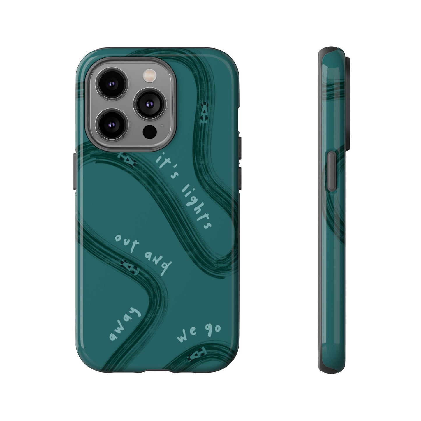 Teal Lights Out F1 Phone Case Design, Trendy F1 Gift, Formula 1 Gift, Cute F1 Phone Case, Unique Formula One Phone Case