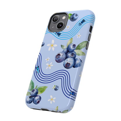 Blue F1 Williams and Blueberries Phone Case, Trendy F1 Gift, Formula 1 Gift, Cute Fruit F1 Phone Case, Unique Phone Case