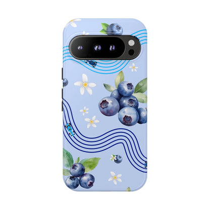 Blue F1 Williams and Blueberries Phone Case, Trendy F1 Gift, Formula 1 Gift, Cute Fruit F1 Phone Case, Unique Phone Case