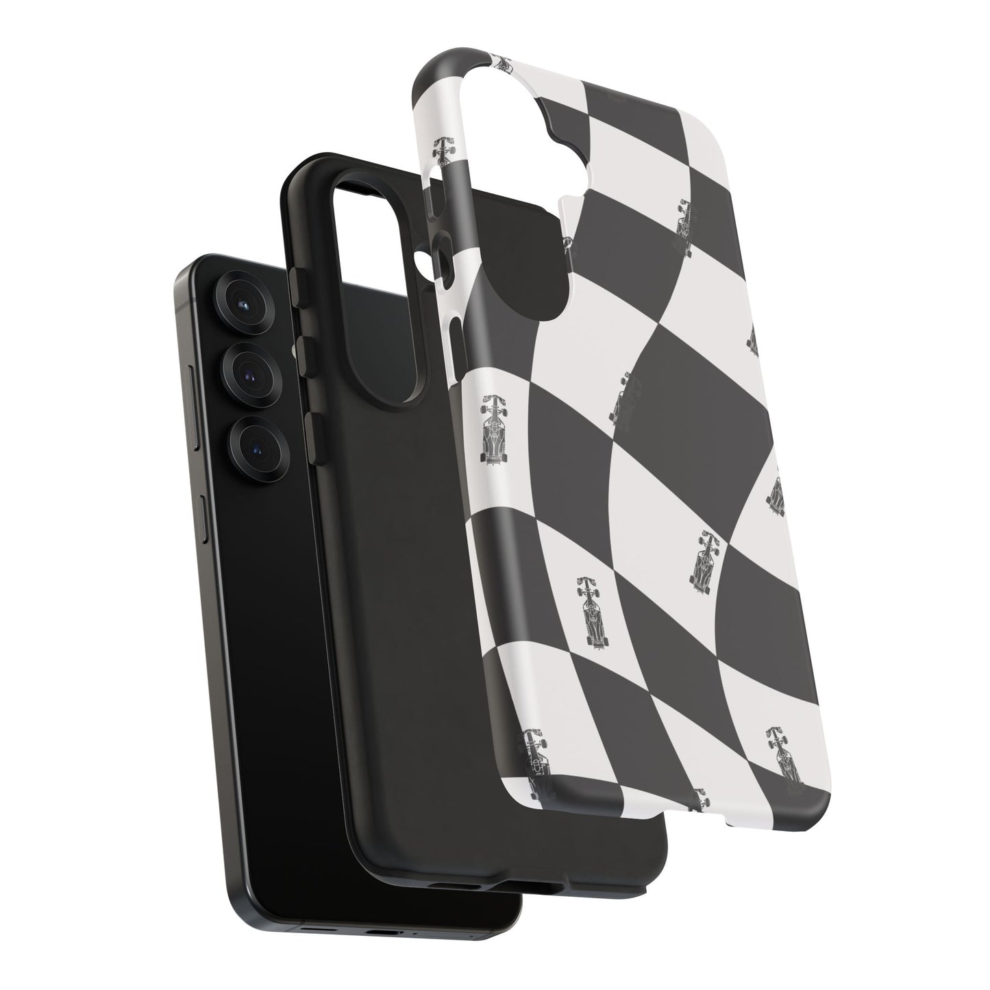 F1 Phone Case Black and White Checkered Design, Trendy F1 Gift, Formula 1 Gift, Cute F1 Phone Case, Unique Formula One Phone Case