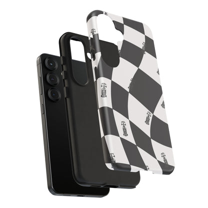 F1 Phone Case Black and White Checkered Design, Trendy F1 Gift, Formula 1 Gift, Cute F1 Phone Case, Unique Formula One Phone Case