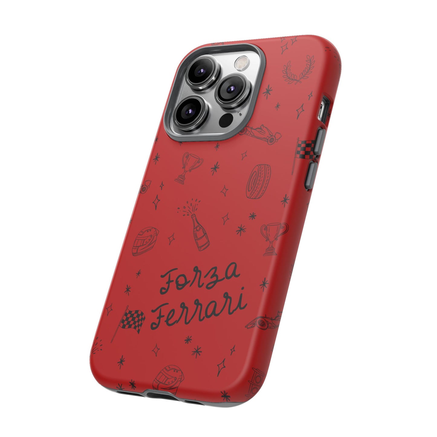 F1 Ferrari Racing Doodle "Forza Ferrari" F1 Phone Case Design