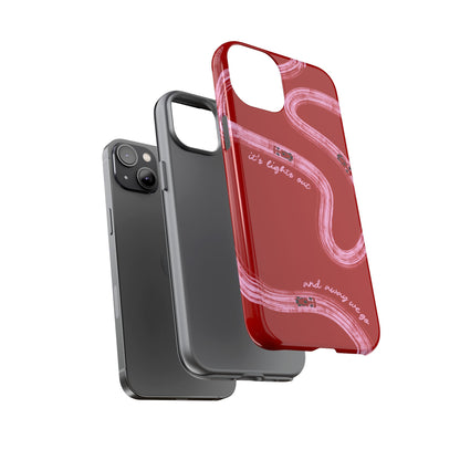 Red and Pink Lights Out F1 Phone Case Design, Trendy F1 Gift, Formula 1 Gift, Cute F1 Phone Case, Unique Formula One Phone Case
